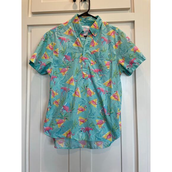 Chubbies Men's Flamingo and Palm tree v neck 100% cotton small - Picture 1 of 6